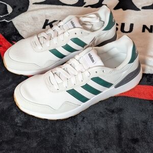 adidas Men’s White & Green Retro Runner Sneakers